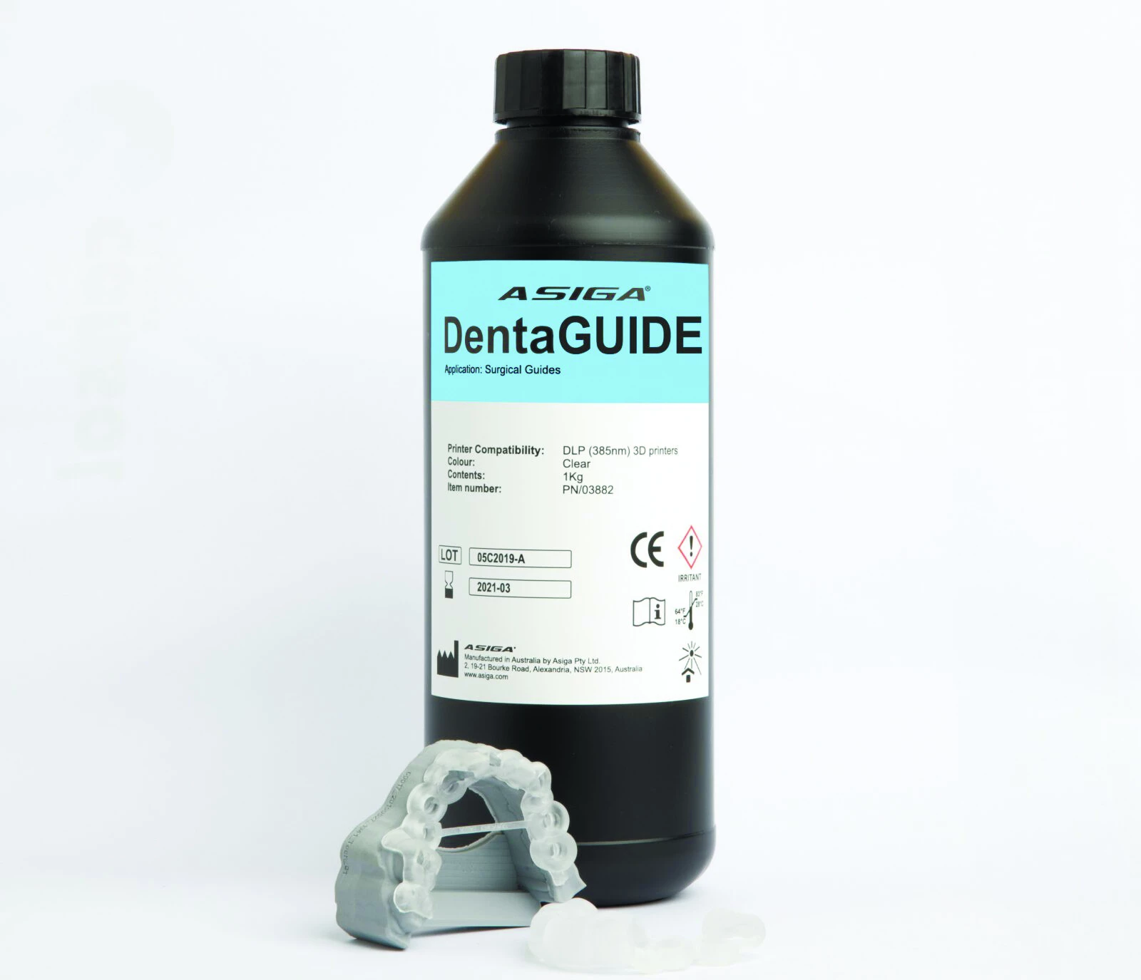 Биосовместимый материал Asiga DentaGuide A1 1kg Bottle