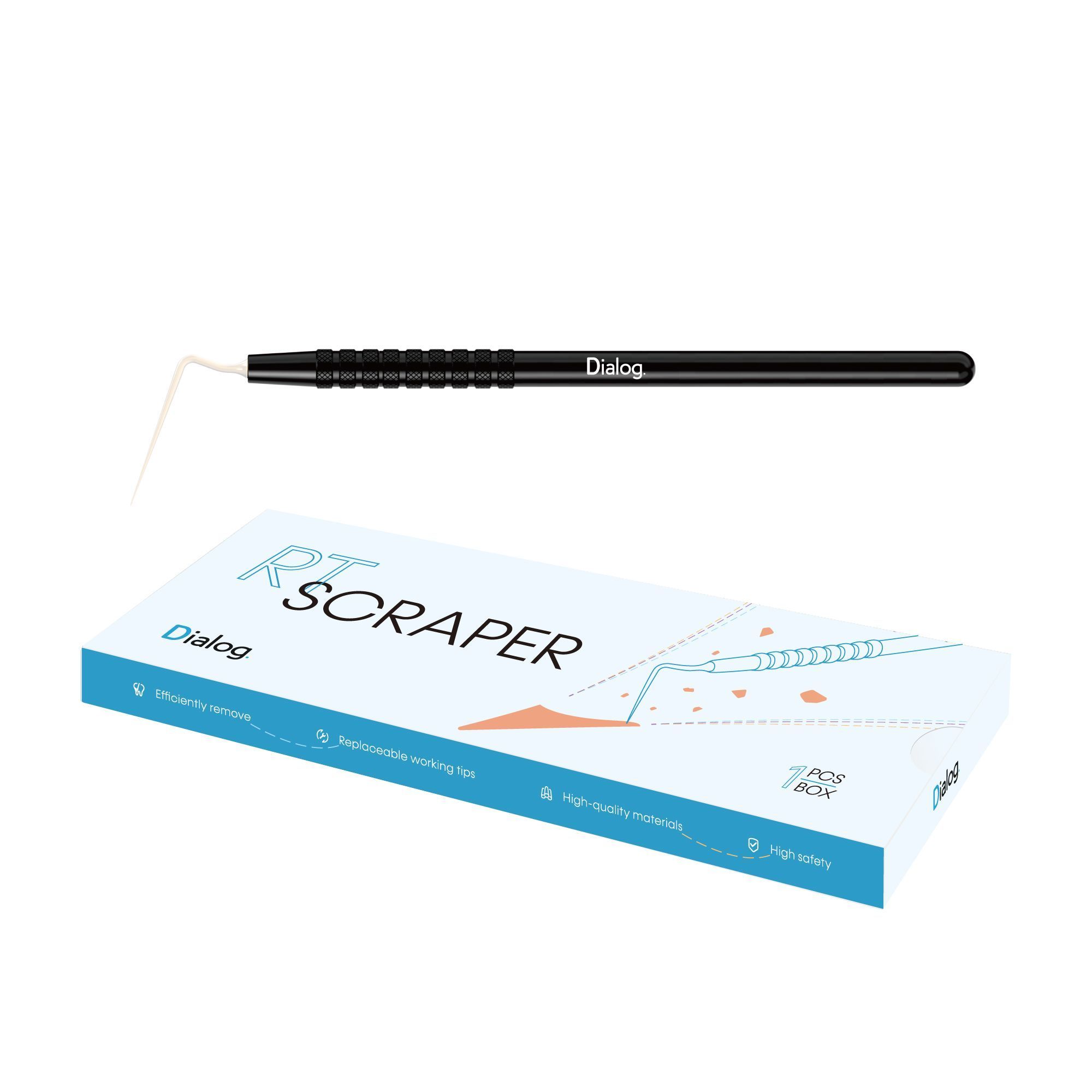 Кюрета для удаления гуттаперчи в корневом канале, ручка односторонняя