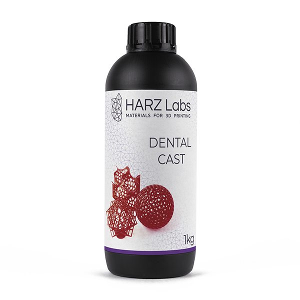 Фотополимер HARZ Labs Dental Cast Cherry, вишневый (1000 гр)