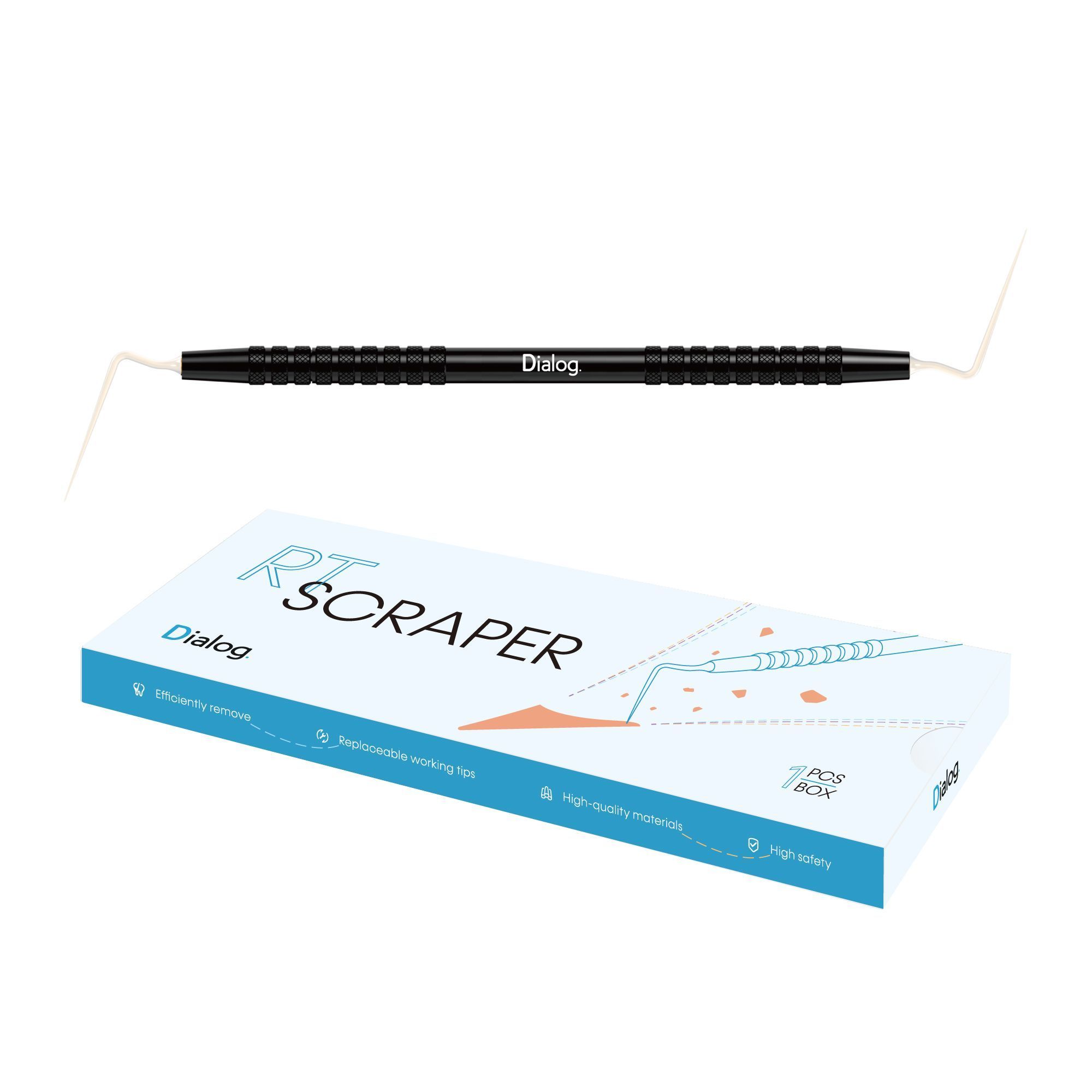 Кюрета для удаления гуттаперчи в корневом канале, ручка двухсторонняя